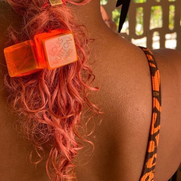 Louis Vuitton Vintage Lucite Translucent Hair Tie Bobble Set With Mini Pouch Bag - Picture 8 of 10